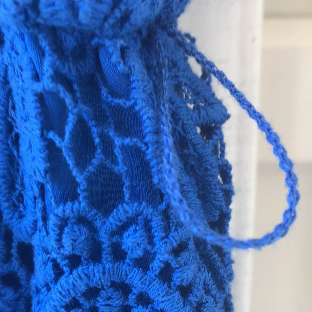 Lace dress w lining 10 Rich Royal  Blue sleeveless formal ?NWT - Picture 8 of 12